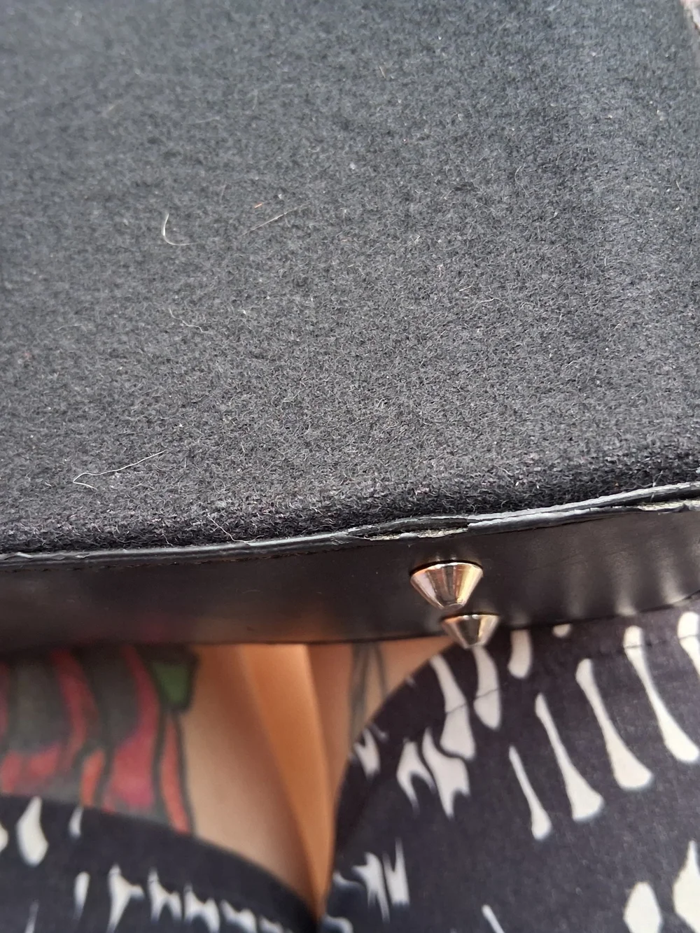 Kate Spade Black Felt Laptop Messenger Bag